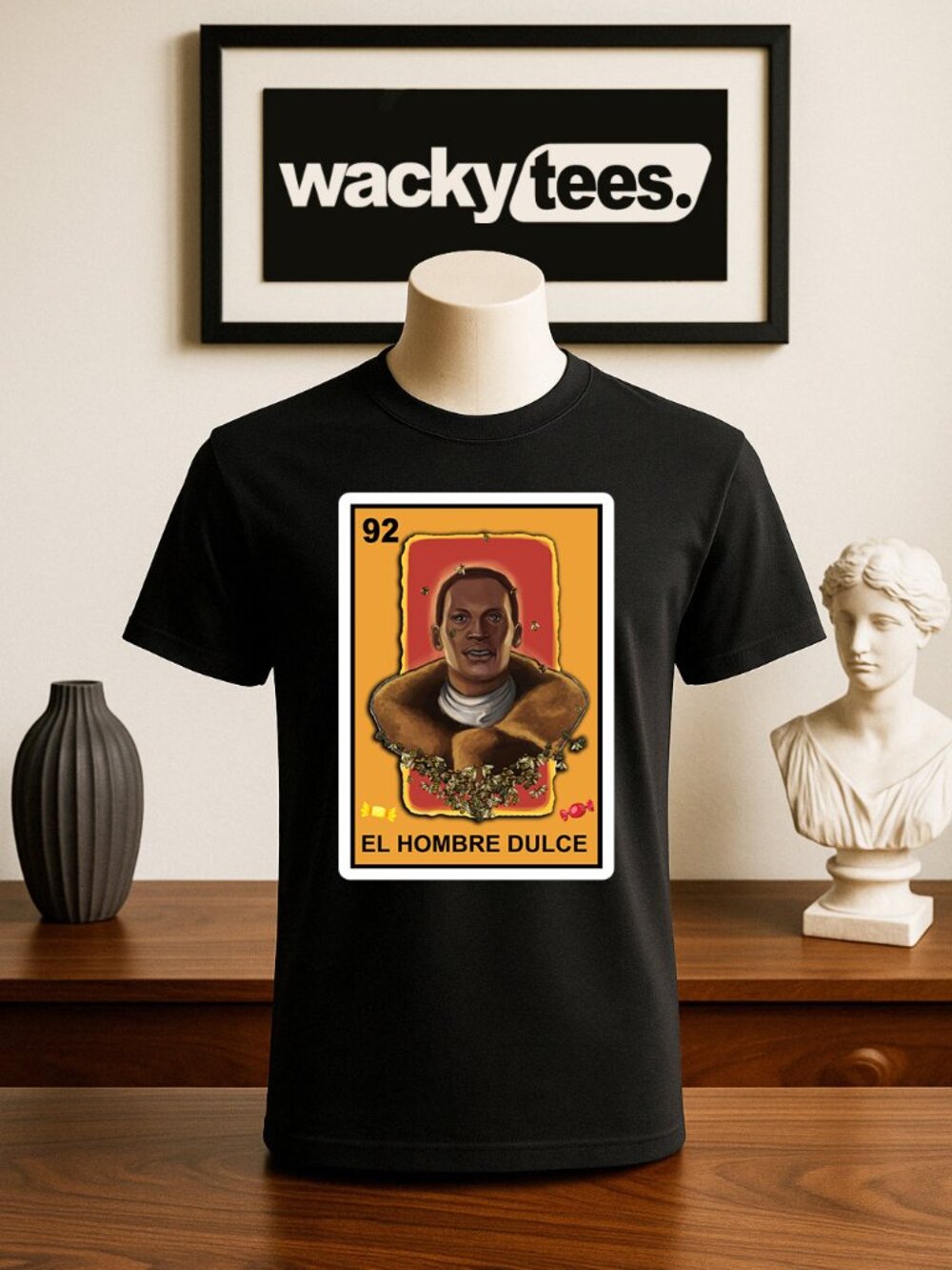 El Hombre Dulce Candyman Loteria Horror Mexican Bingo Tarot Card Graphic Shirt